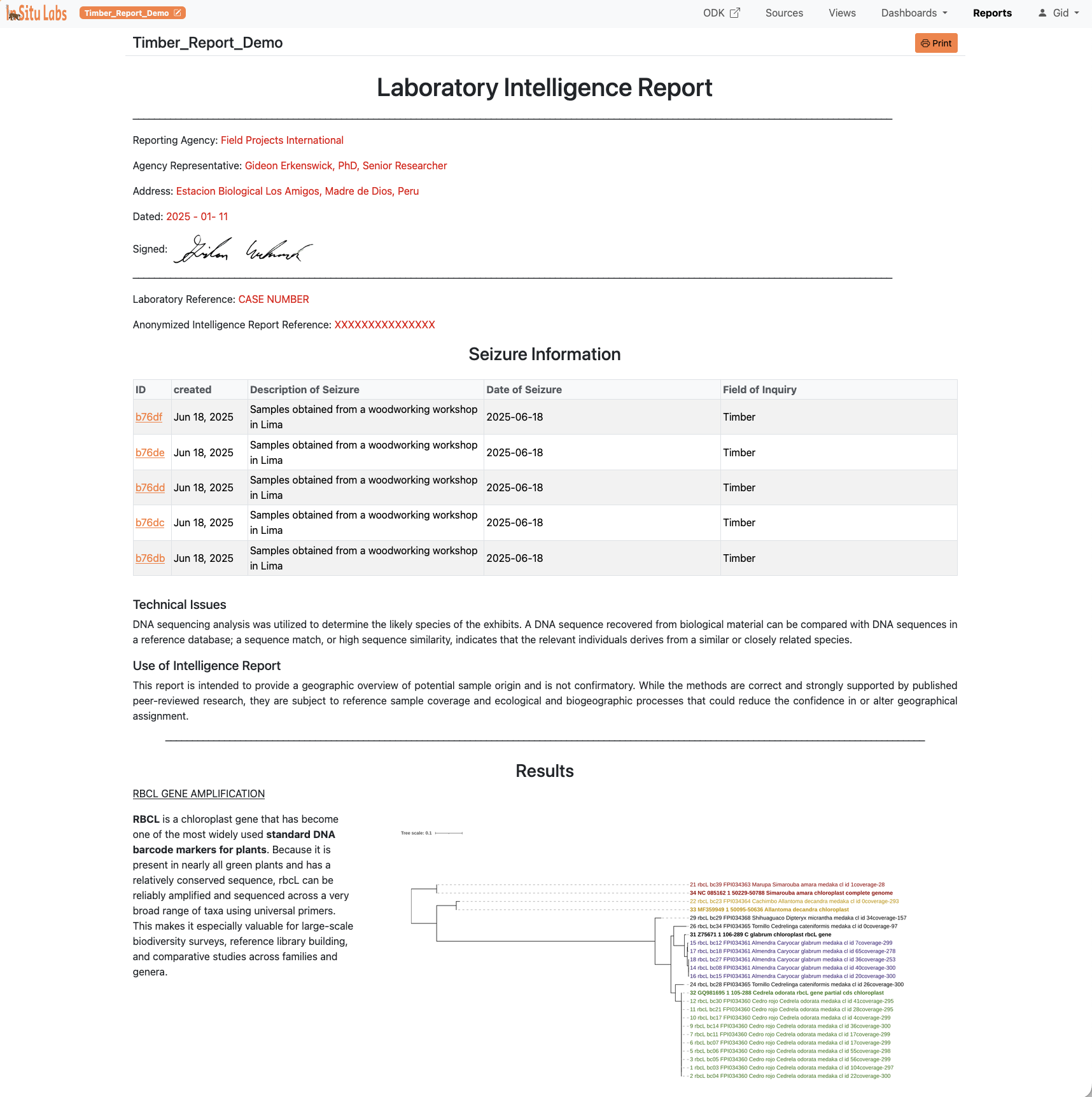ISLdata laboratory intelligence report